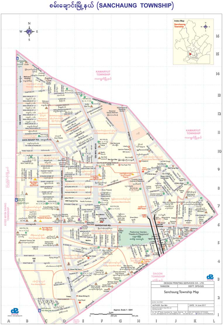 Sanchaung Township Map